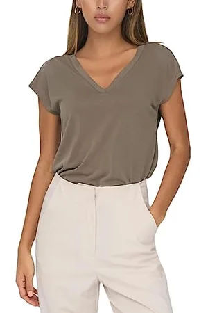 BESTSELLER ONLFREE S/S MODAL V-Neck TOP JRS NOOS