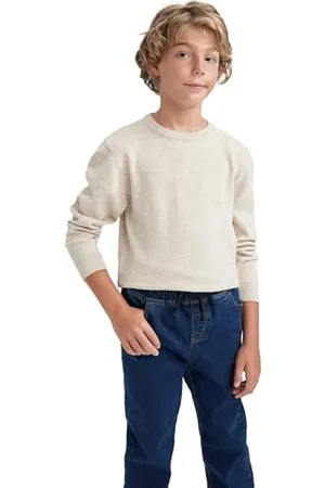 DeFacto Langarmshirt Pullover und Sweatshirt für Jungen - Stilvolle Kinderbekleidung für die kalte Jahreszeit Pullover für Kinder Regular Fit Crew Neck