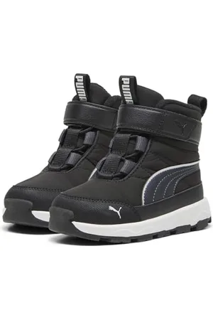 PUMA Unisex Baby Evolve Boot AC+ INF Sneaker, Black-Strong Gray White, 21 EU