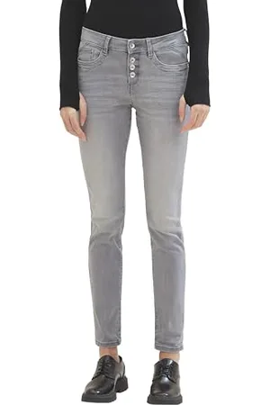 TOM TAILOR Damen Tapered Relaxed Jeans, , 28/32