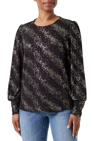 ONLY Damen Onlpella L/S Foil Puff Top JRS, , S