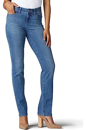 Lee Damen Ultra Lux Comfort with Flex Motion Straight Leg Jeans, , 46 Kurze Schlauch