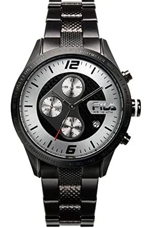 Fila Unisex Erwachsene Analog Quarz Uhr mit Edelstahl Armband 38-001-003
