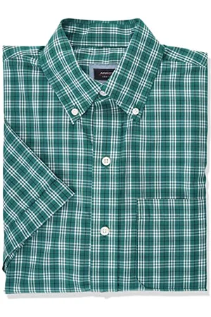Arrow Herren Hamilton Poplins Short Sleeve Plaid Shirt Hemd mit Button-Down-Kragen, , Groß