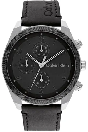 Calvin Klein Multi Zifferblatt Quarz Uhr für Herren Kollektion Impact mit Edelstahl- oder Lederarmband
