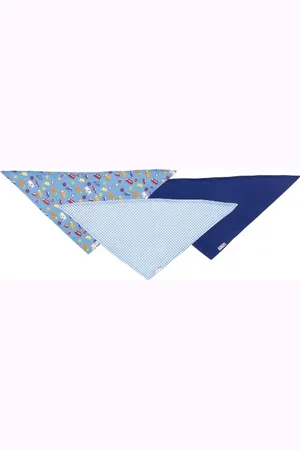 Playshoes Baby - Jungen Halstuch Dreieckstuch Auto, 3Er Pack, Reine Baumwolle, Maße Ca. 60X30 Cm, Oeko-Tex Standard 100, Gr. One Size