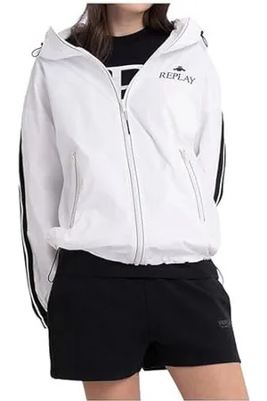 Replay Damen Anorak mit Kapuze, (Weiß), L
