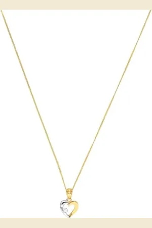Amor Kette mit Anhänger Damen Halsschmuck, mit Zirkonia synth., 45 cm, , Herz, Kommt in Schmuck Geschenk Box, 2014327
