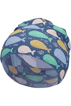 Sterntaler Baby Jungen Beanie Baby Slouch-Beanie Wale - Beanie Baby, Kinderbeanie - aus Jersey Baumwolle mit Print - , 49
