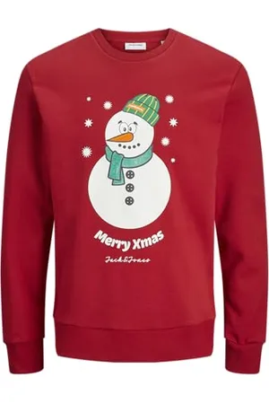 JACK & JONES JACK&JONES Herren JJXMAS Jolly Sweat Crew Neck Sweatshirt, , L