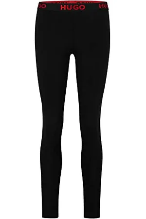 HUGO BOSS Damen Sporty Logo_leggings Loungewear Leggings, Schwarz, M EU