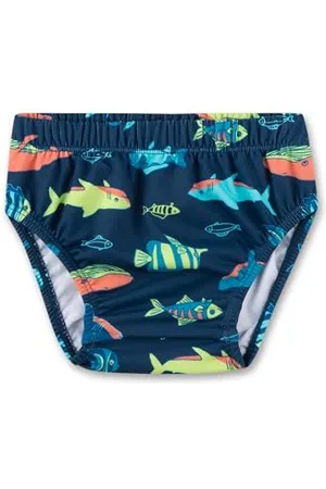 Sanetta Schwimmwindel Dunkelblau | Praktischer und nachhaltiger Badeslip aus recyceltem Polyester für Jungen. Bademode für Babys 086