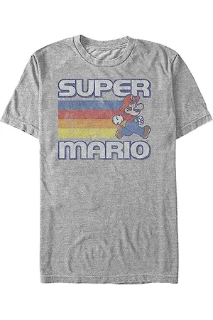 Nintendo Herren Super Mario Running Retro Stripe T-Shirt, , Mittel