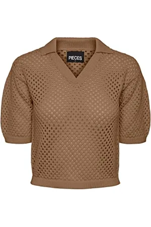 Pieces® Damen Pclaya 2/4 Knit Poloshirt, , XS EU