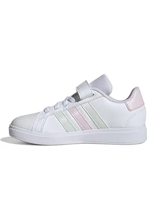 adidas Grand Court 2.0 Shoes Children Tennisschuhe, FTWR White/Crystal Jade/Clear pink, 28 EU
