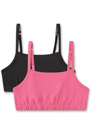Sanetta Mädchen-Bustier (Doppelpack) | Bequemes und angenehmes Bustier für Mädchen aus Bio-Baumwolle. Inhalt: 2er Set Mädchen Bustier 140