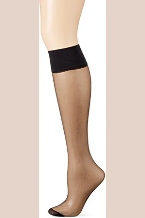 Dim Kniestrümpfe Mes Essentiels De Damen x2, Black, One Size