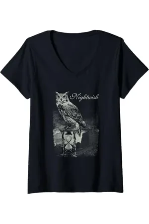 Nightwish Damen Owlglass T-Shirt mit V-Ausschnitt