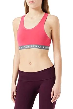 Replay Damen Bralette Sport-BH, (Rot), XL