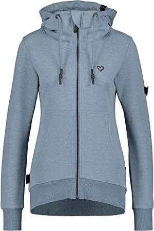 alife kickin ALIFE and Kickin YasminAK A Sweatjacket – Damen Sweatjacke – Leichte Jacke mit Reißverschluss – Kurze Kapuzenjacke Perfekt für Übergangszeiten S