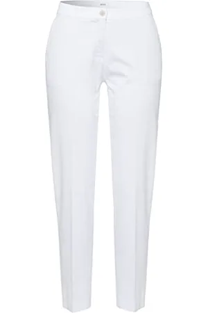 Brax Damen Style Maron Chino Uni Hose, White 1, 29W / 30L
