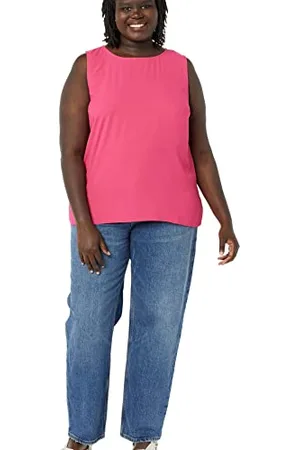 Amazon Damen Ärmelloses Tanktop für Lagen-Look mit Rundhalsausschnitt und normaler Passform, , XS