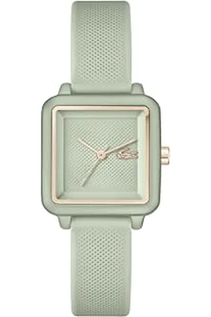 Lacoste Uhr mit DREI-Zeiger-Quarzwerk für Damen Kollektion .12.12 Flow mit Salbeigrünes Silikonarmband - 2001387
