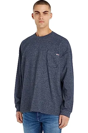 Tommy Hilfiger Herren Sweatshirt Relaxed Waffle ohne Kapuze, (Twilight Navy), M