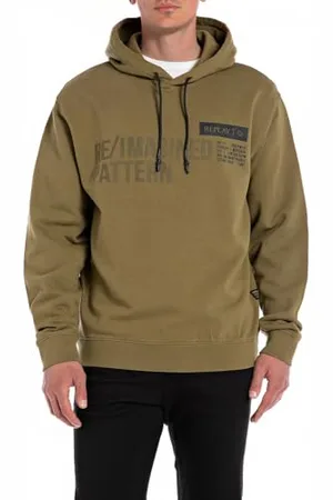 Replay Herren Hoodie aus Baumwolle, (Grün), L