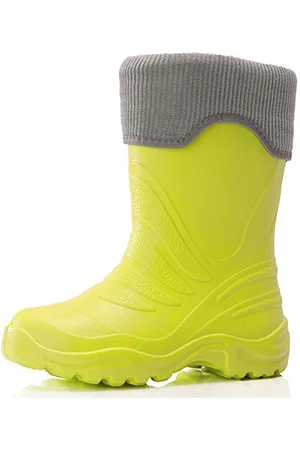 Ladeheid Kinder Mädchen Jungen federleichte Eva Thermo Gummistiefel gefüttert LA-861 (Grün509/Grey, 30/31 EU)