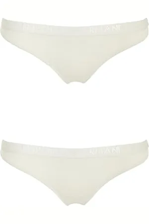 Emporio Armani Damen Iconic Microfiber Logoband 2er-Pack Tanga, , XL