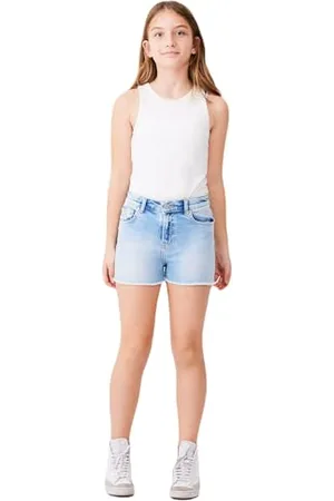 LTB Shorts für Mädchen Layla G Bermudas Slim Mittlere Taille mit Reißverschluss in Blau aus Baumwollmischung - Größe 152CM