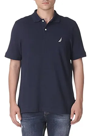 Nautica Herren Short Sleeve Solid Cotton Pique Polo Shirt Poloshirt, , Groß