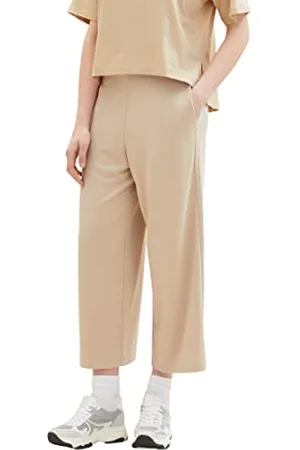 TOM TAILOR Damen 1036512 Basic Culotte Hose, 31700-Dusty Sand Beige, XL