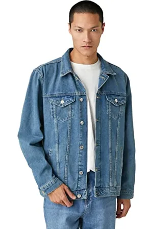 Koton Herren Basic Jean Buttoned Pocket Detailed Classic Neck, , M EU