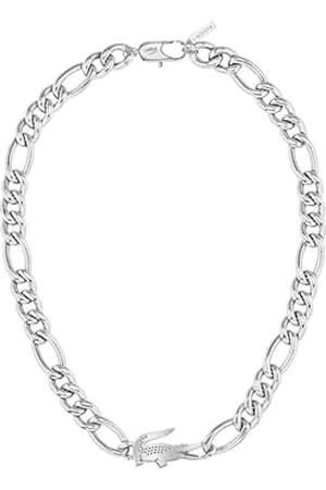 Lacoste Gliederhalskette Für Männer und Frauen Kollektion CROCODILE aus Edelstahl mit einem Charm in Form eines Krokodils - Erhältlich aus Gold oder Silber
