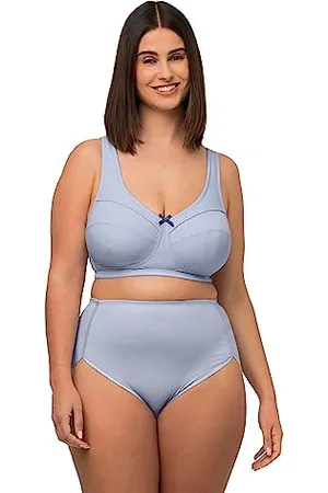 Ulla Popken Damen, große Größen, Enlastungs-BH, Rippjersey, ohne Bügel, Cup C - E