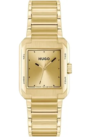 HUGO BOSS Uhr mit DREI-Zeiger-Quarzwerk für Herren Kollektion #Thrive ANALOG mit Goldfarben Edelstahlarmband - 1530381