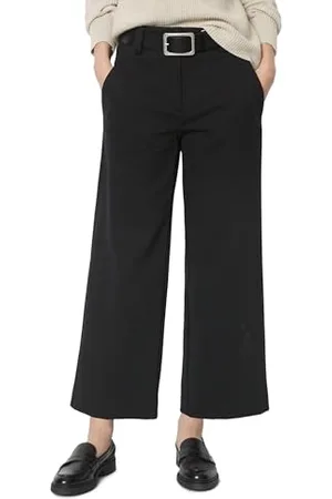 Marc O’ Polo Marc OߴPolo Damen Culottehose mit Stretch-Anteil Wide Leg, Schwarz (Black), 36