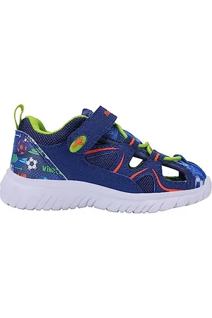 KangaROOS Jungen Unisex Kinder KI-Fastlite EV Sandale, Navy/Soccer, 25 EU