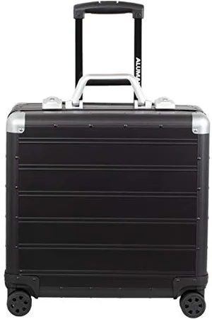 Alumaxx 45173 Businesstrolley Gemini, Trolleykoffer Aluminium, Reisekoffer, Reisestrolley mit Overnight Fach, Trolley mit 4 Leichtlaufdoppelrollen 360°, , 42,5 x 40 x 21 cm