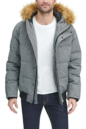 Tommy Hilfiger Herren Arctic Cloth Quilted Snorkel Bomber Jacket Parka, , S