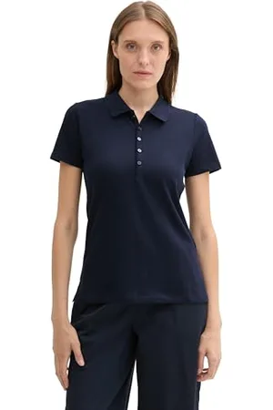 TOM TAILOR Damen 1044731 Piqueé Polo Shirt, 10668-Sky Captain Blue, Small