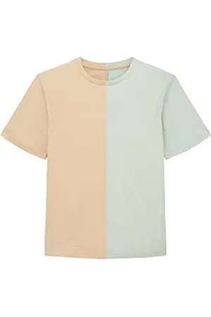 TOM TAILOR Jungen Kinder T-Shirt mit Colorblock 1034995, Grün, 128