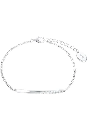 QS by s.Oliver Armband 925 Sterling Damen Armschmuck, mit Zirkonia synth., 17+3 cm, , Kommt in Schmuck Geschenk Box, 2031440