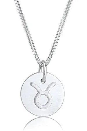 Elli Halskette Damen Sternzeichen Stier Astro Symbol Matt in 925 Sterling