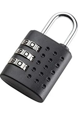 JSA Universal Zahlenschloss, Kofferschloss mit 3-stelligem Sicherheitsschloss mit Metallbügel, Gepäckanhänger, 5 cm