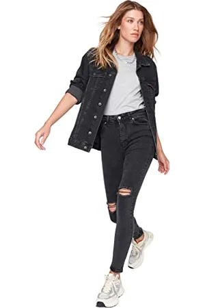 Trendyol Damen Herren Hoher Bund Skinny Jeans, , 34 EU
