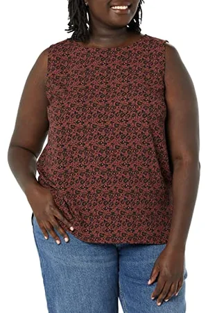 Amazon Damen Ärmelloses Tanktop für Lagen-Look mit Rundhalsausschnitt und normaler Passform, , S