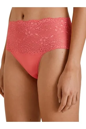 Calida Sensual Secrets Slip Damen, High-Waist, breiter, transparenter Spitzenbund